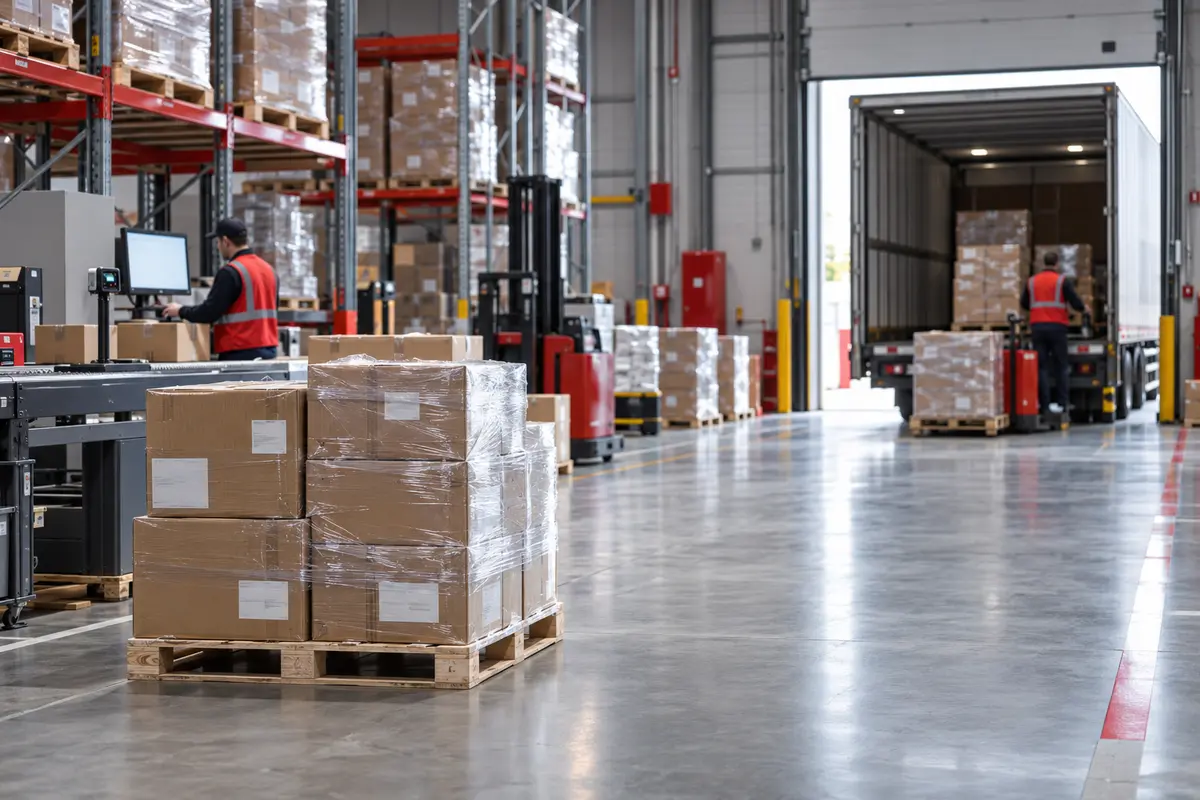 Cargo cartons consolidated on pallets